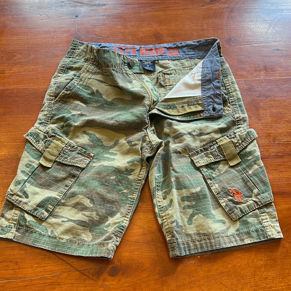 Boys Camo Cargo Shorts